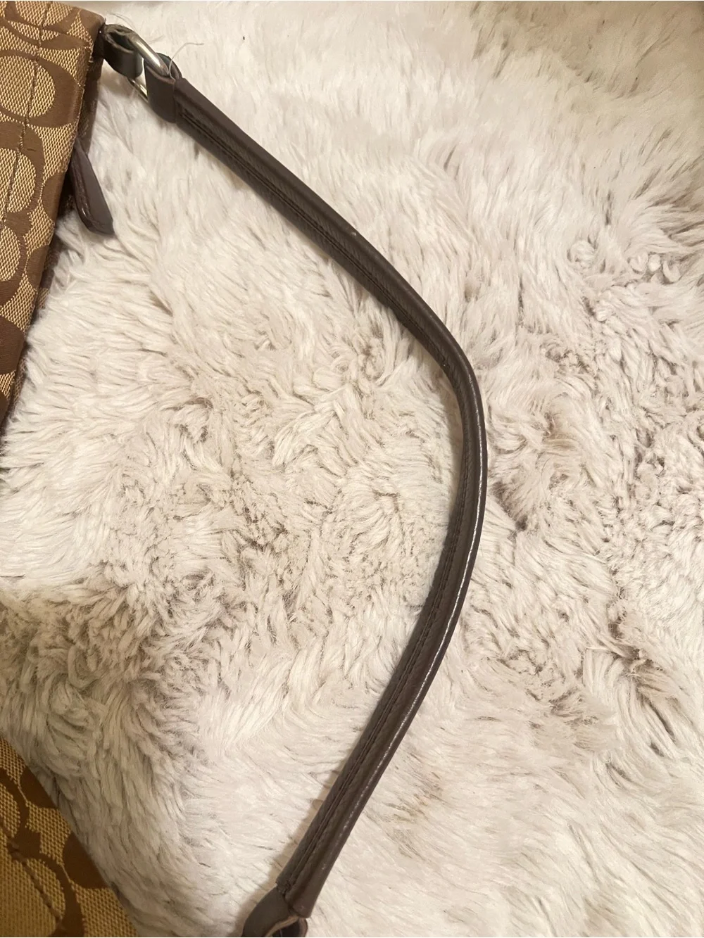 Coach Park Monogrammed Signature Canvas Hobo in Khaki and Brown with Orange Tag - Picture 14 of 14